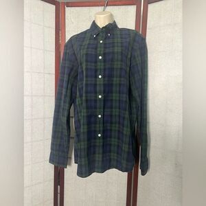 J.CREW SLIM SECRET‎ WASH PLAID SIGNATURE BUTTON DOWN SHIRT SIZE M